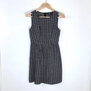 Madewell Fit and Flare Dress Black White